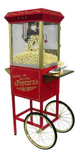 Popcornmachine- met-wagentje